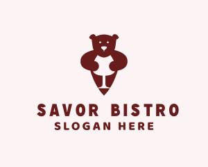 Bear Wine Bar logo design