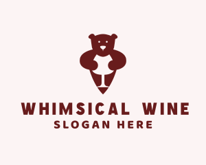 Bear Wine Bar logo design