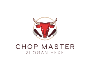 Bull Chophouse Knife logo design