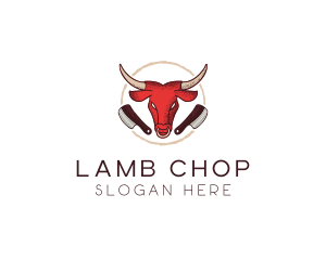 Bull Chophouse Knife logo design