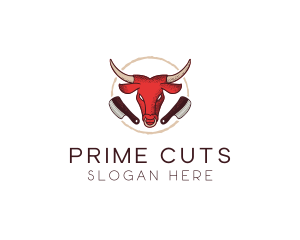 Bull Chophouse Knife logo design