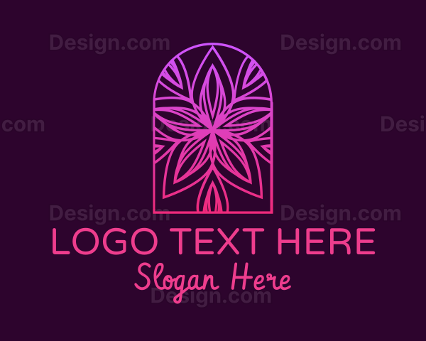 Mandala Arch Flower Logo