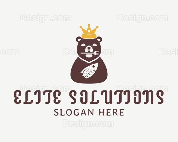 Crown Fish Bear Logo