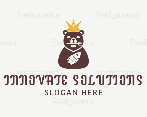 Crown Fish Bear Logo