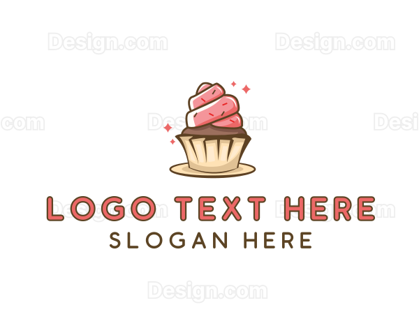 Sweet Cupcake Dessert Logo