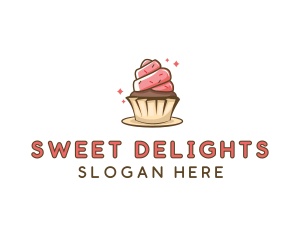 Sweet Cupcake Dessert logo