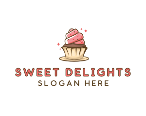 Sweet Cupcake Dessert logo design