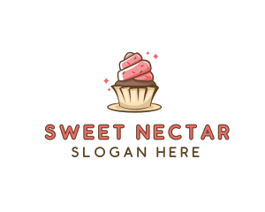 Sweet Cupcake Dessert logo design