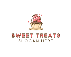 Sweet Cupcake Dessert logo design