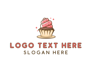 Sweet Cupcake Dessert logo