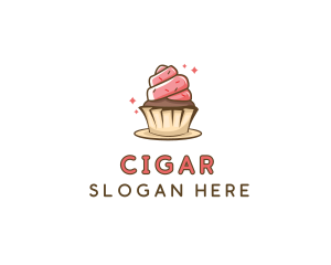 Sweet Cupcake Dessert Logo