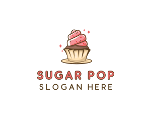 Sweet Cupcake Dessert logo design