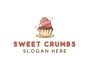 Sweet Cupcake Dessert logo design