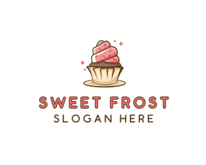 Sweet Cupcake Dessert logo design