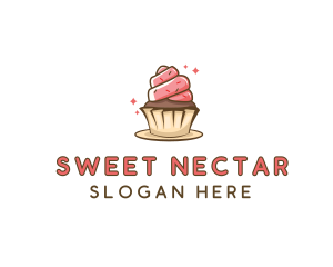 Sweet Cupcake Dessert logo design