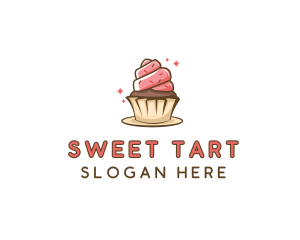 Sweet Cupcake Dessert logo design