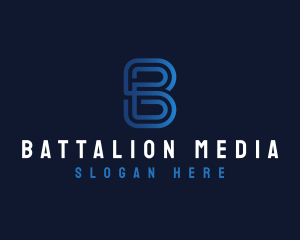 Media Tech Agency Letter B logo design