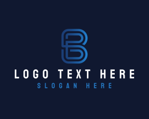 Curve - Media Tech Agency Letter B logo design