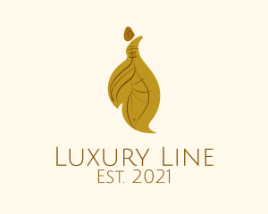 Brown Leaf Earring  logo design