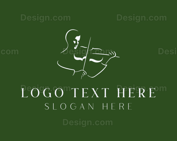 Violin Music Instrumentalist Logo