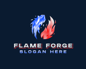 Fire Ice Contractor logo design