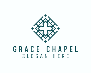 Religious Diamond Cross logo design