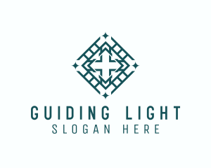 Religious Diamond Cross logo design