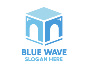 Blue Arch Cube logo