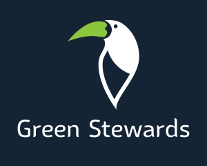 Green Bird Beak logo design