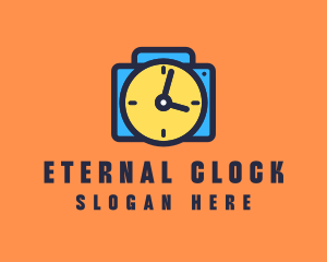 Lens Clock Timer logo design