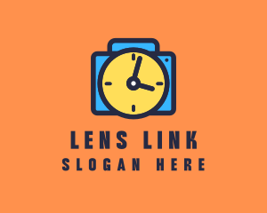 Lens Clock Timer logo design