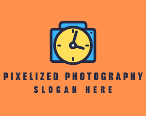 Lens Clock Timer logo design