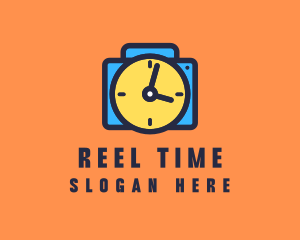 Lens Clock Timer logo design