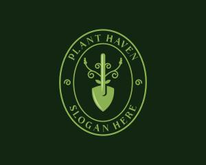 Shovel Plant Farm logo design