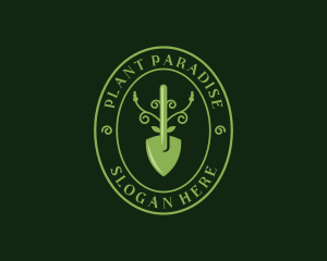 Shovel Plant Farm logo design