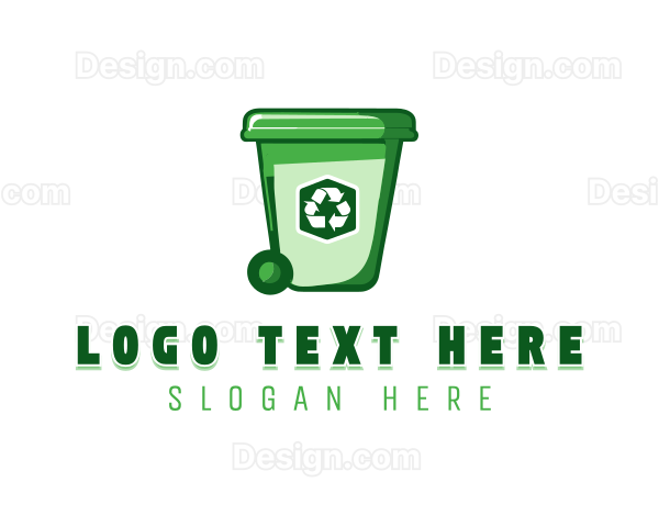 Garbage Bin Trash Recycle Logo