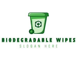 Garbage Bin Trash Recycle logo design