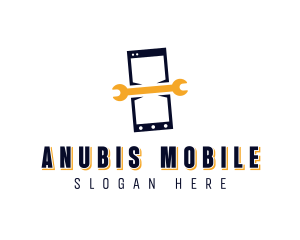 Cell Phone Wrench Repair logo design