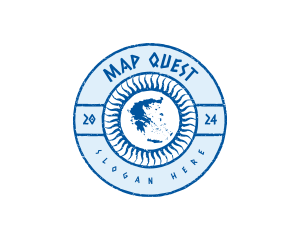 Greece Map Geography logo design