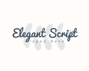 Floral Script Brand logo design