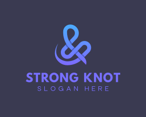 Gradient Knot Ampersand logo design