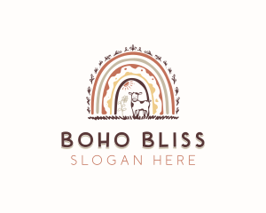 Cow Boho Rainbow logo