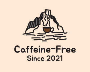 Coffee Mountain Doodle  logo design