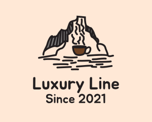 Coffee Mountain Doodle  logo design