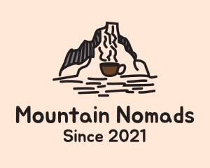 Coffee Mountain Doodle  logo design