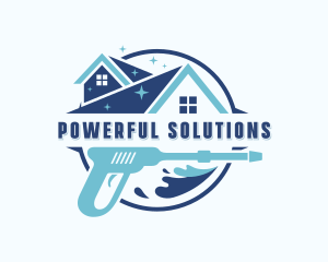 Roof Gutter Pressure Washing logo design