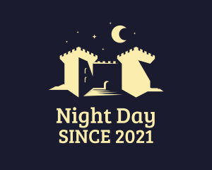 Night Castle Fortress  logo design