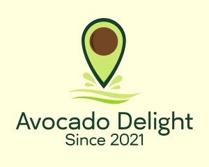 Avocado Location Tracker logo design
