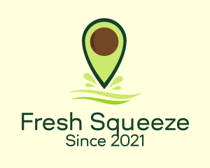 Avocado Location Tracker logo design