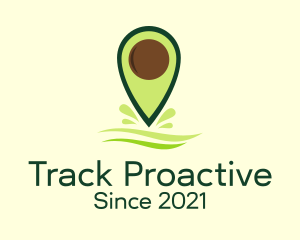 Avocado Location Tracker logo design